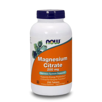 NOW Magnesium Citrate 200мг 250 таблетки