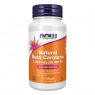 NOW Natural Beta Carotene (25,000 IU) 90 меки капсули