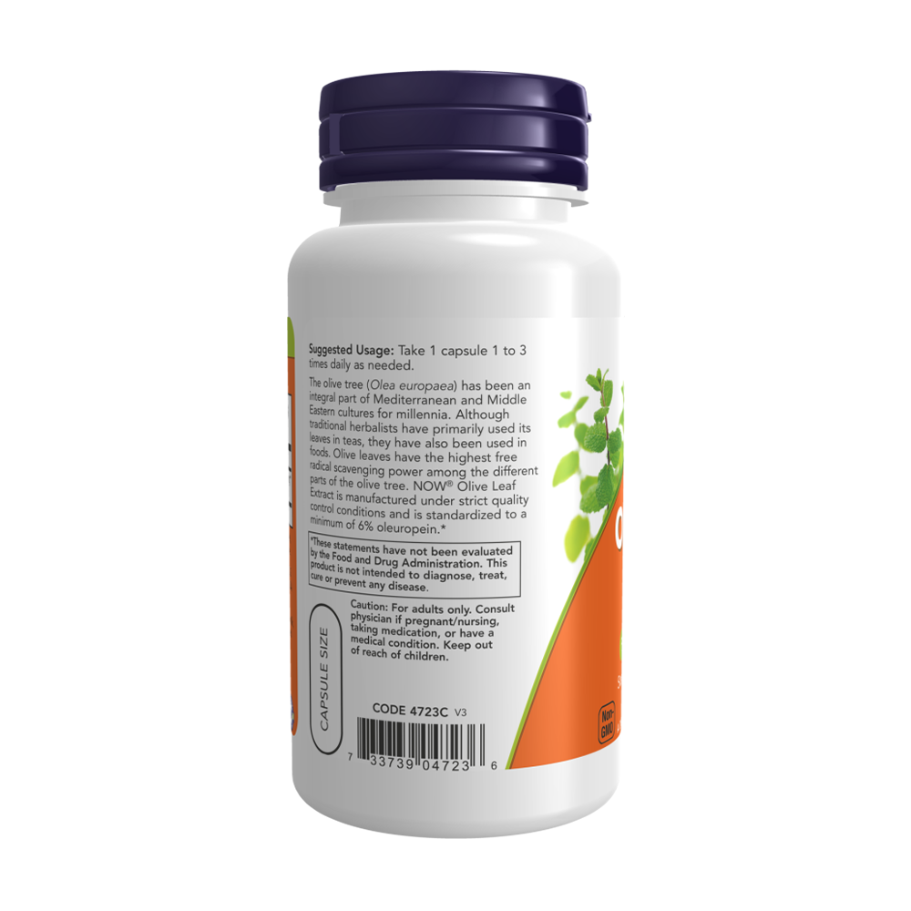 NOW Olive Leaf Extract 500 мг 60 растителни капсули