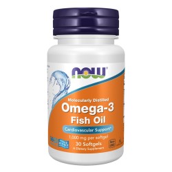 NOW Omega-3 Fish Oil 30 софтгел капсули