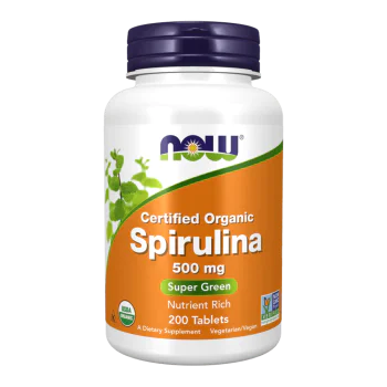 NOW Organic Spirulina 500 mg 200 таблетки
