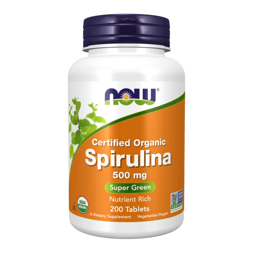 NOW Organic Spirulina 500 mg 200 таблетки