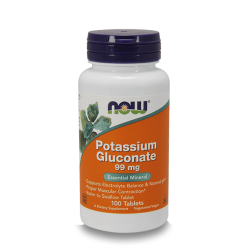 NOW Potassium Gluconate 99 мг 100 таблетки