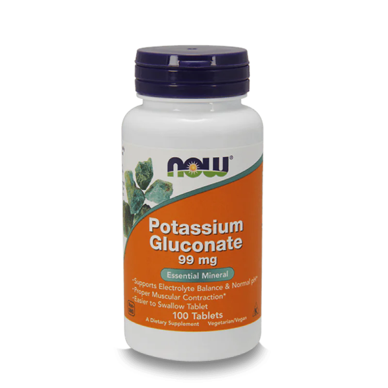 NOW Potassium Gluconate 99 мг 100 таблетки