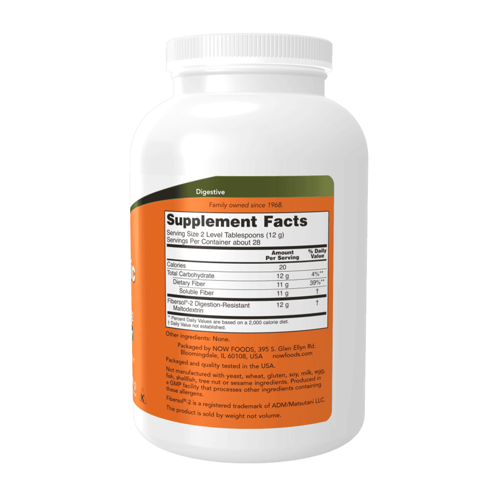 NOW Prebiotic Fiber with Fibersol-2 340 г