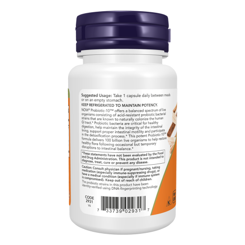 NOW Probiotic-10™ 100 Billion 30 растителни капсули 