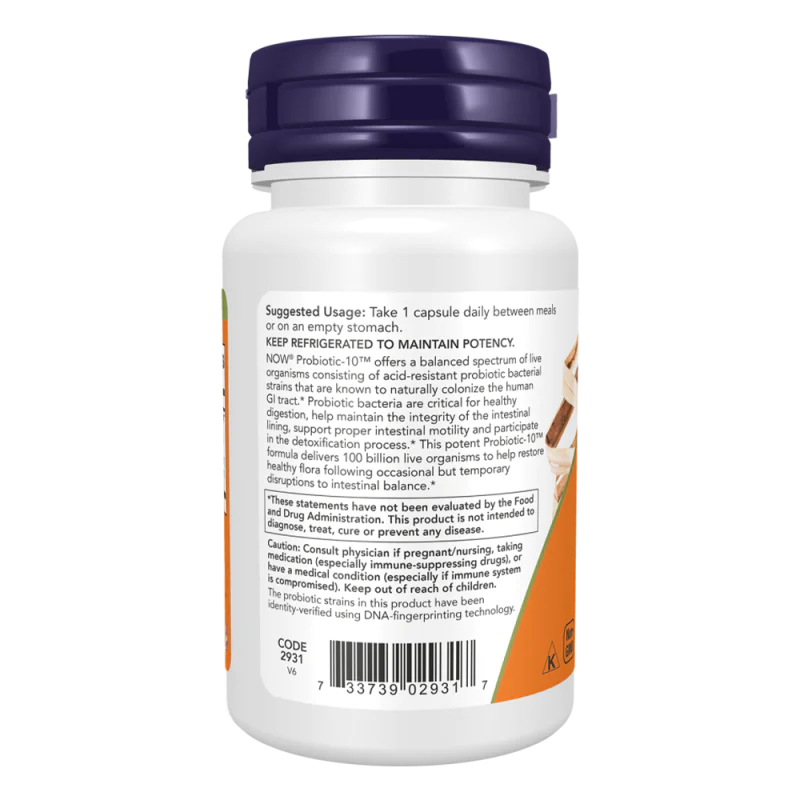 NOW Probiotic-10™ 100 Billion 30 растителни капсули 