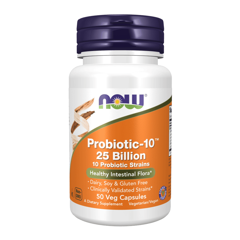 NOW Probiotic-10™ 25 Billion 50 растителни капсули