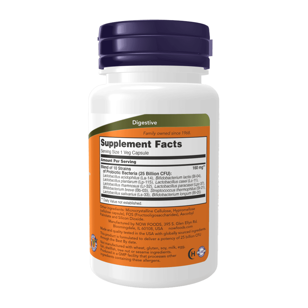 NOW Probiotic-10™ 25 Billion 50 растителни капсули