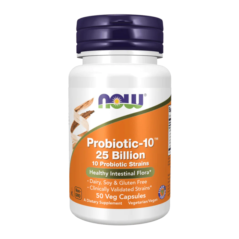 NOW Probiotic-10™ 25 Billion 50 растителни капсули