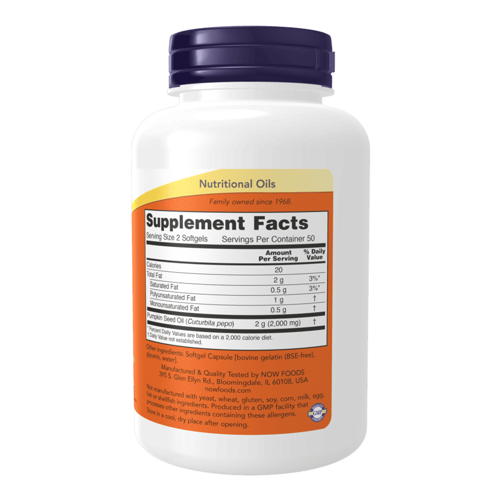 NOW Pumpkin Seed Oil 1000 мг 100 меки капсули