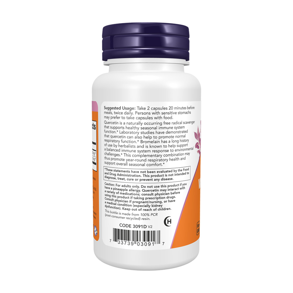 NOW Quercetin with Bromelain 240 растителни капсули