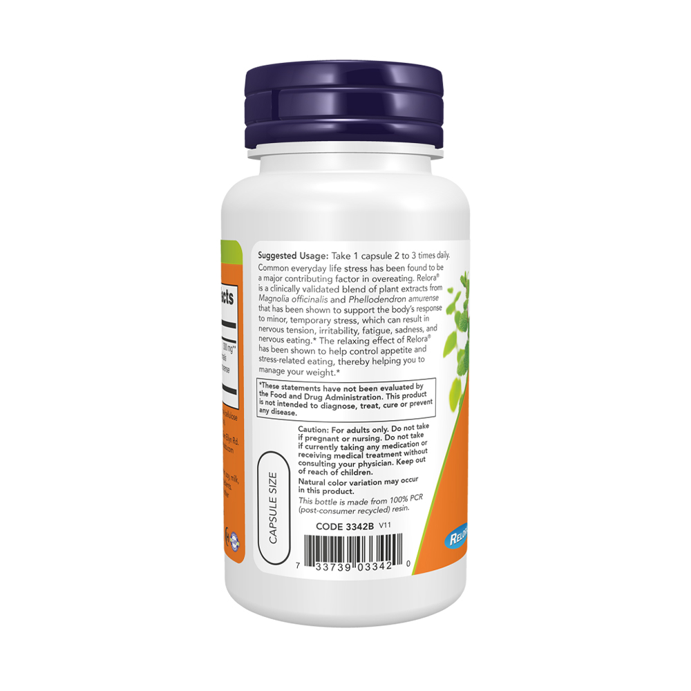 NOW Relora® 300 мг 60 растителни капсули