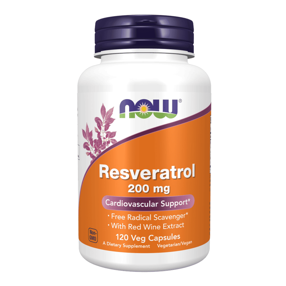 NOW Natural Resveratrol - Mega Potency 120 растителни капсули