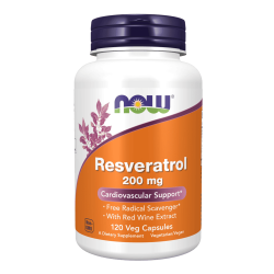 NOW Natural Resveratrol - Mega Potency 120 растителни капсули