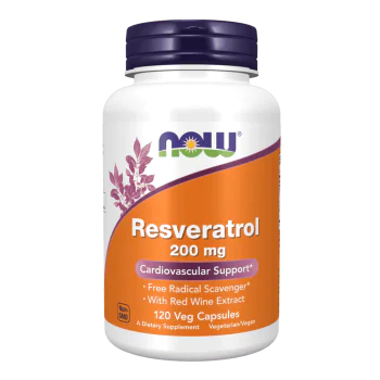 NOW Natural Resveratrol - Mega Potency 120 растителни капсули
