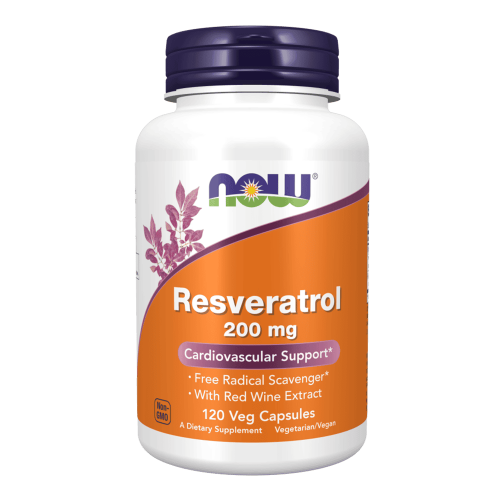 NOW Natural Resveratrol - Mega Potency 120 растителни капсули