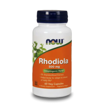 NOW Rhodiola 500 мг 60 растителни капсули