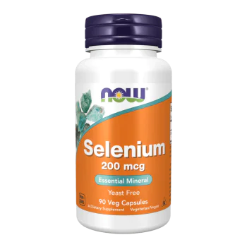 NOW Selenium 200 мкг 90 растителни капсули