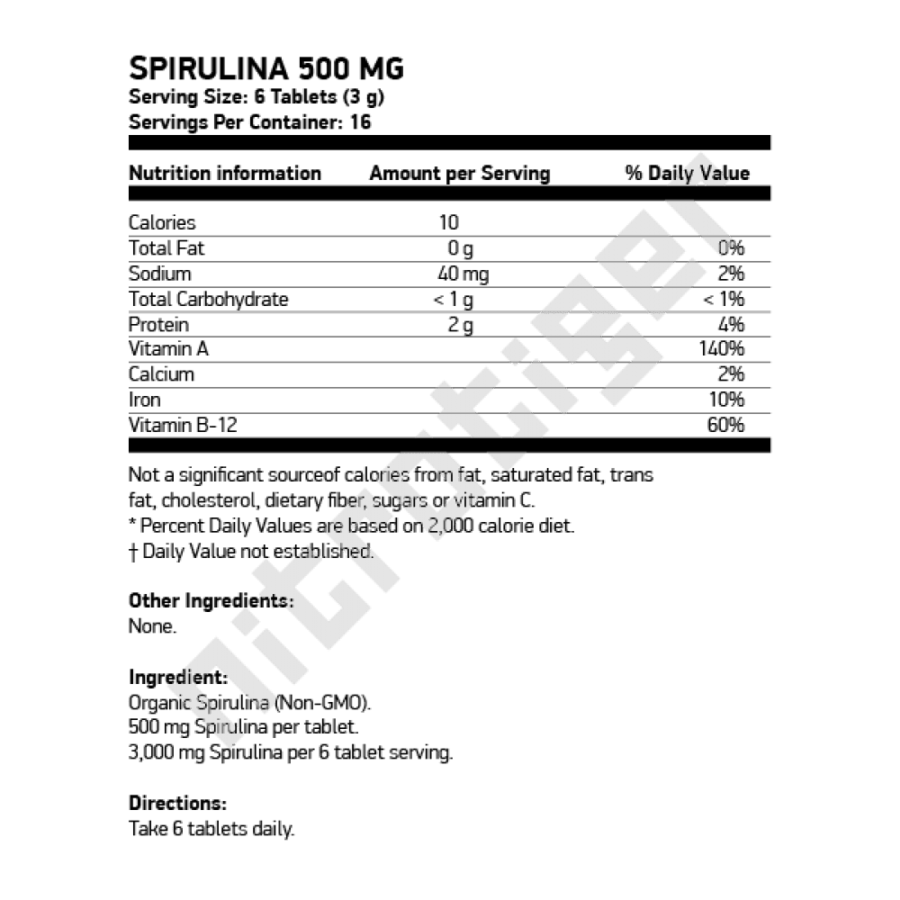 NOW Spirulina 500 мг 100 таблетки 