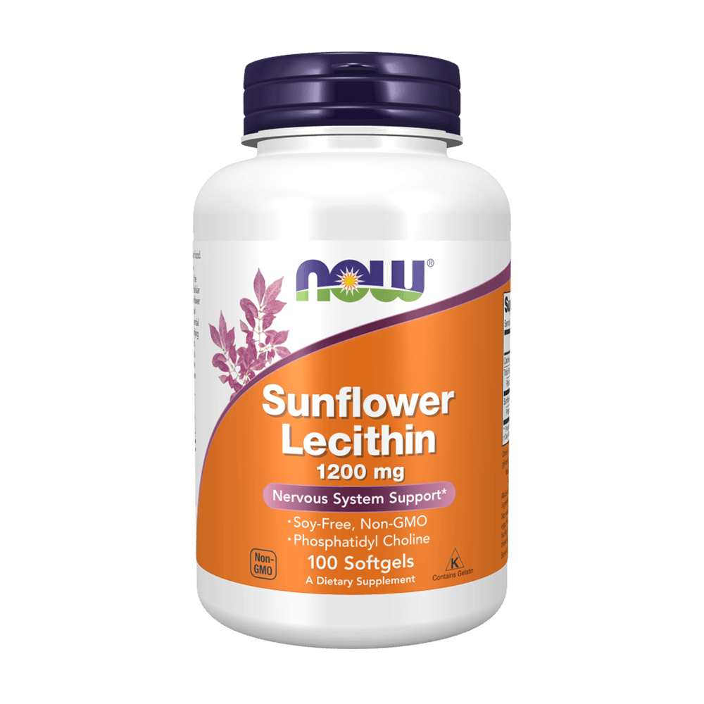 NOW Sunflower Lecithin 1200 мг 100 меки капсули