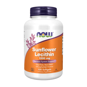 NOW Sunflower Lecithin 1200 мг 100 меки капсули