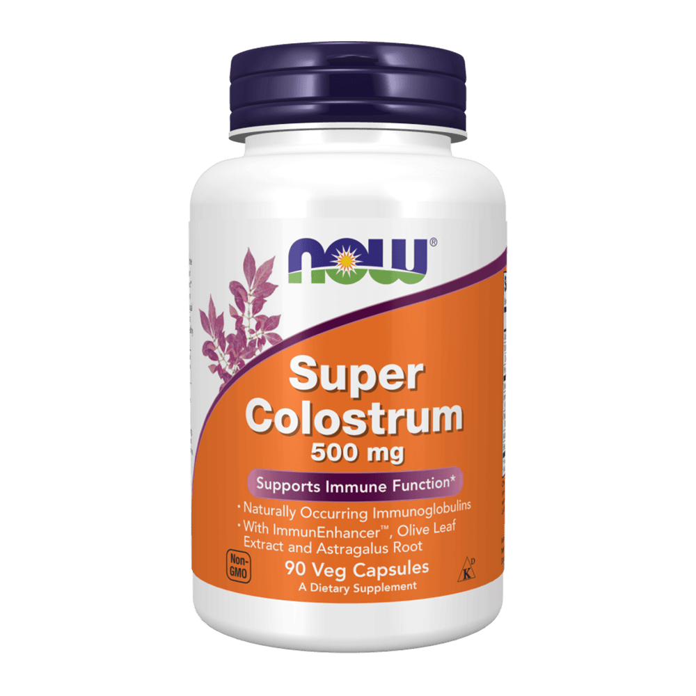 NOW Super Colostrum 500 mg 90 растителни капсули