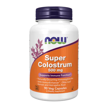 NOW Super Colostrum 500 mg 90 растителни капсули