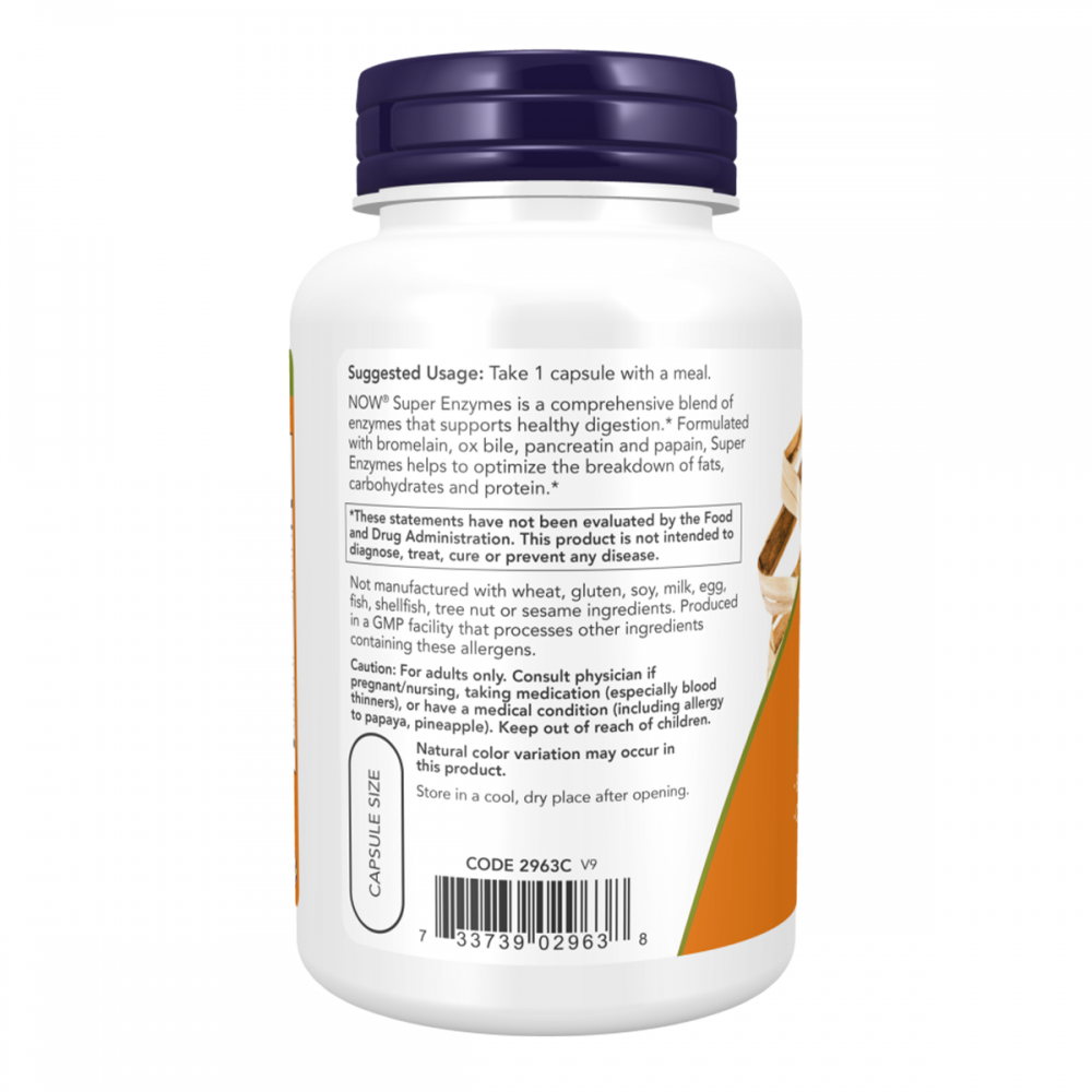 NOW Super Enzymes 180 капсули