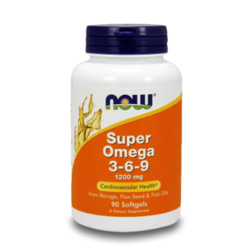 NOW Super Omega 3-6-9 1200 мг 90 меки капсули