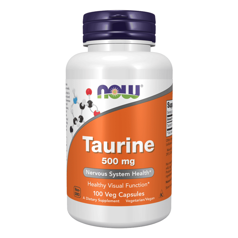 NOW Taurine 500 мг 100 капсули