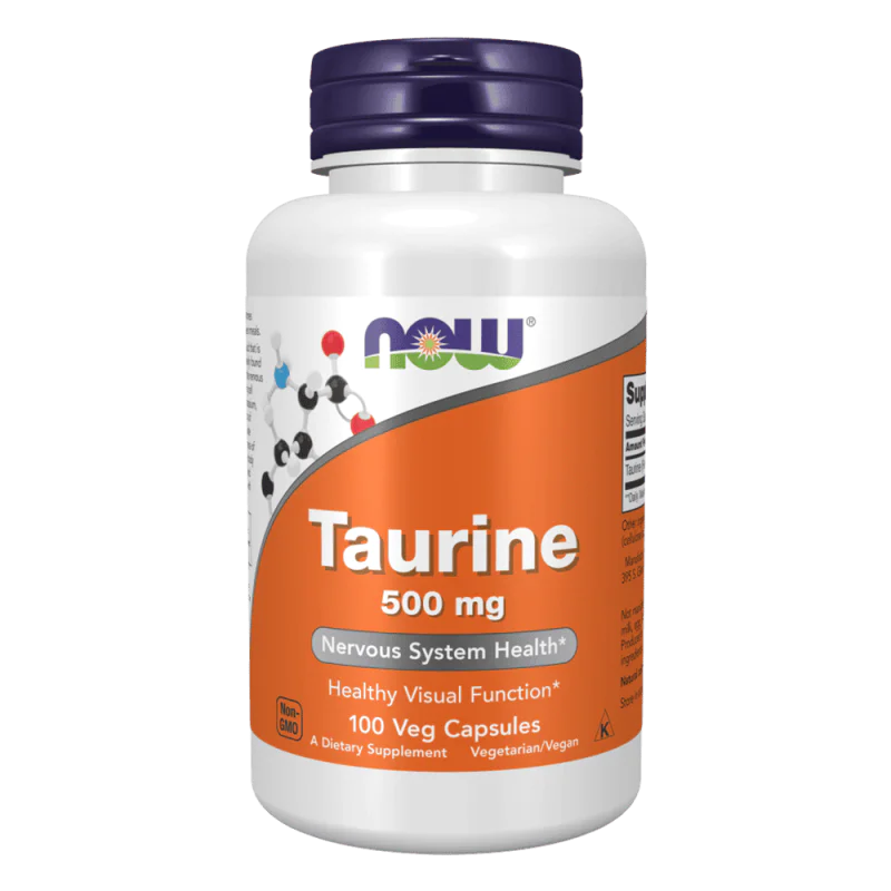 NOW Taurine 500 мг 100 капсули