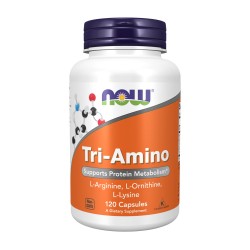 NOW Tri-Amino L-Arginine L-Ornithine L-Lysine 120 капсули