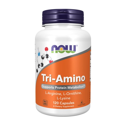 NOW Tri-Amino L-Arginine L-Ornithine L-Lysine 120 капсули