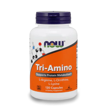 NOW Tri-Amino L-Arginine L-Ornithine L-Lysine 120 капсули