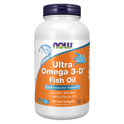 NOW Ultra Omega-3 D™ Fish Oil 180 софтгел капсули