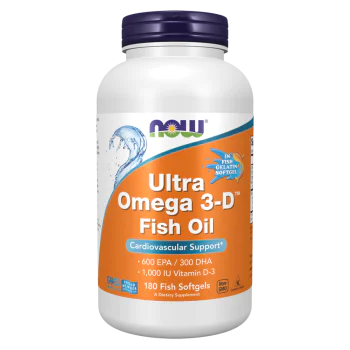 NOW Ultra Omega-3 D™ Fish Oil 180 софтгел капсули