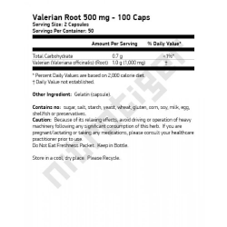 NOW Valerian Root 500 мг 100 капсули