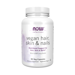 NOW Vegan Hair, Skin & Nails 90 растителни капсули