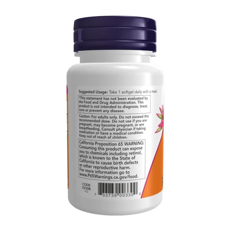 NOW Vitamin A (10 000 IU) 100 меки капсули