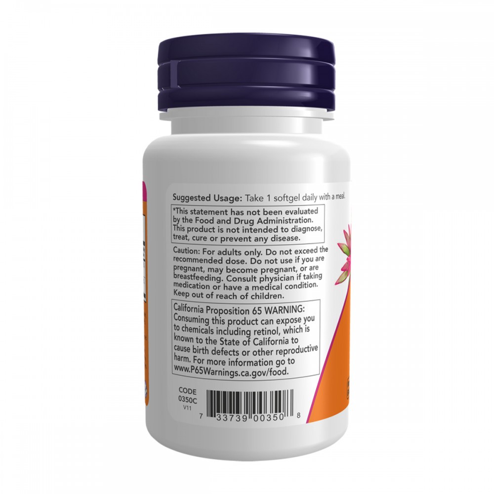 NOW A & D 10,000IU/400IU 100 меки капсули