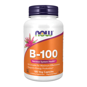 NOW Vitamin B-100 100 растителни капсули 