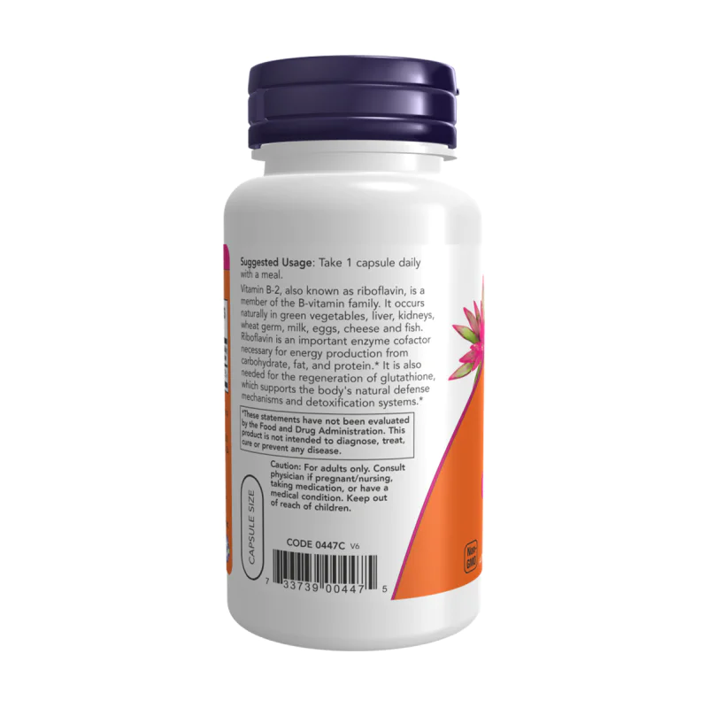 NOW Vitamin B-2 100 мг 100 капсули
