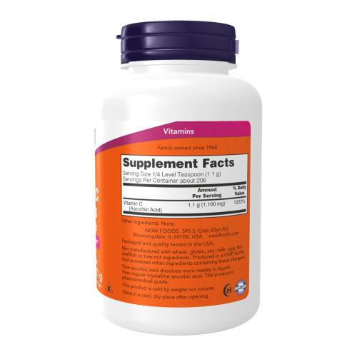 NOW Vitamin C Crystals Powder 227 г