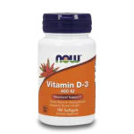 NOW Vitamin D-3 (400IU) 180 меки капсули