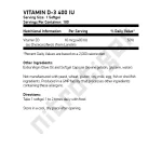 NOW Vitamin D-3 (400IU) 180 меки капсули