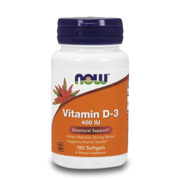 NOW Vitamin D-3 (400IU) 180 меки капсули