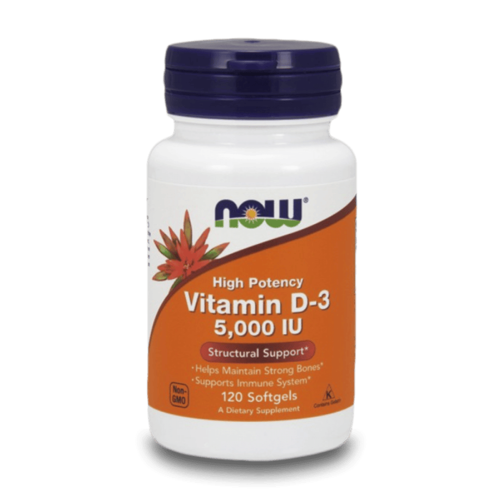 NOW Vitamin D-3 (5000 IU) 120 меки капсули