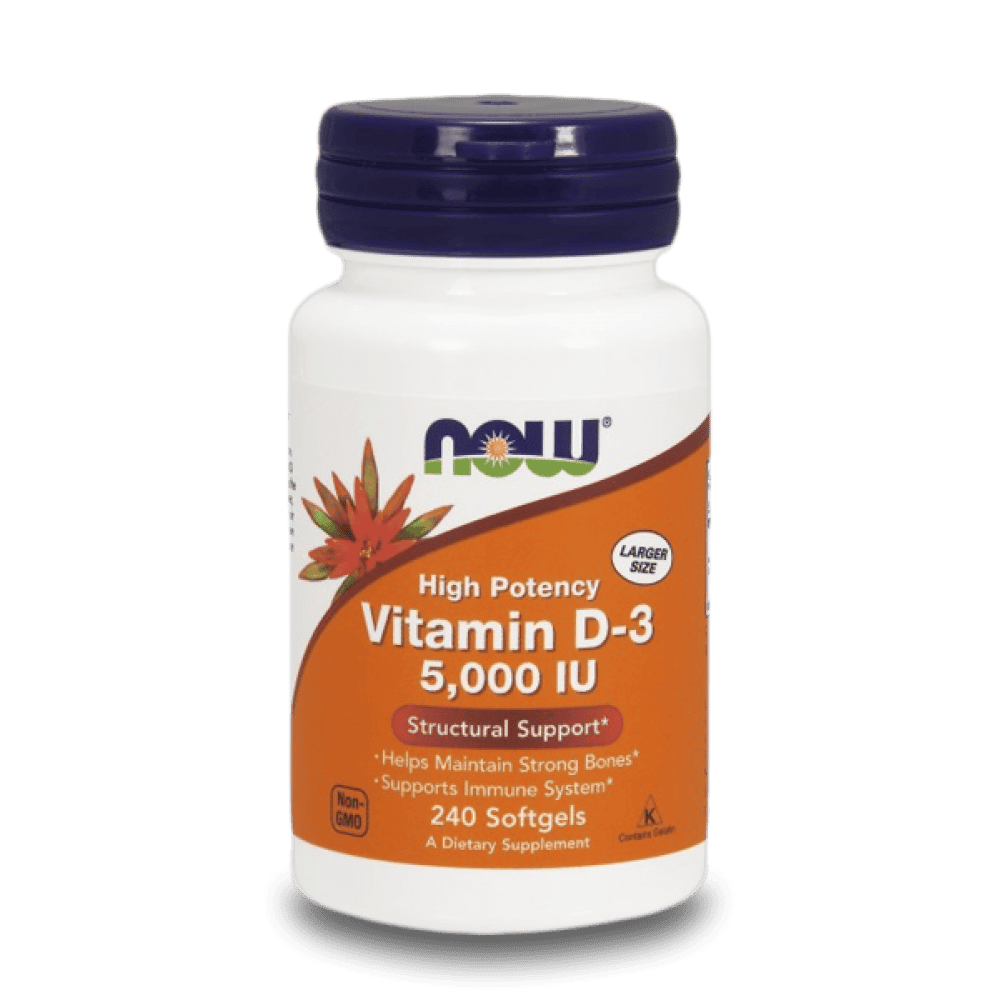 Now Vitamin D-3 (5000IU) 240 меки капсули