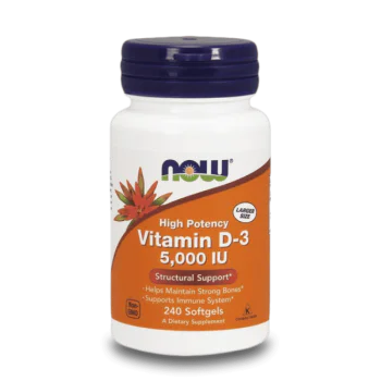 Now Vitamin D-3 (5000IU) 240 меки капсули